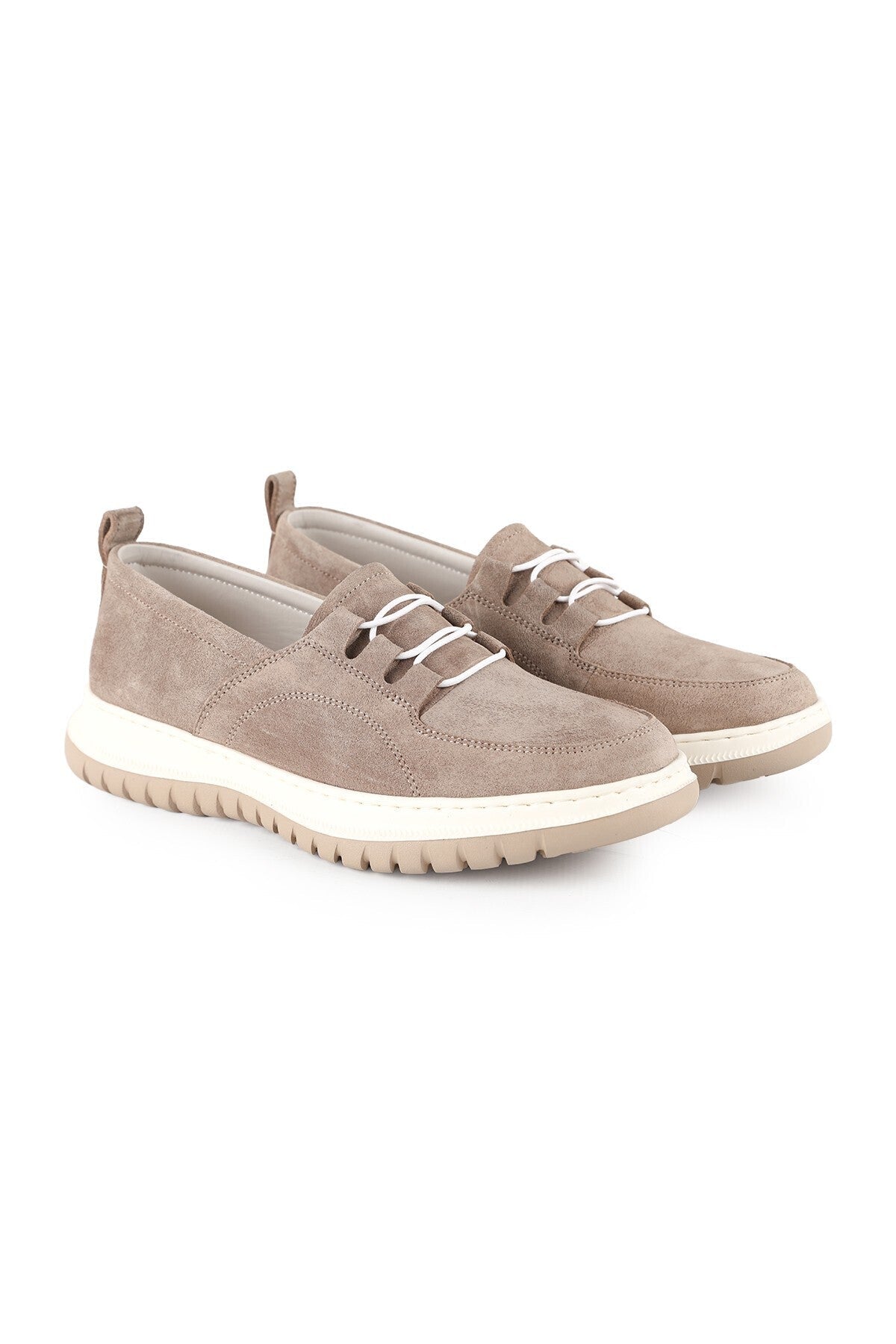 Women's Suede Leather Casual Shoes Lightweight Eva Sole Lace-Up Comfort Casual Model Lz5908 - MALLTURK