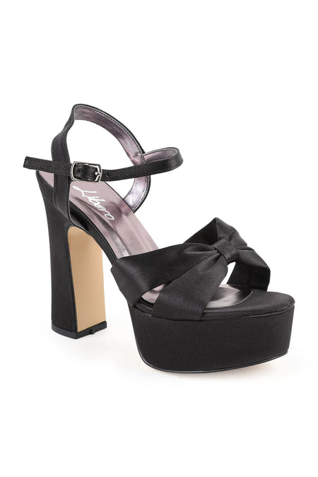Women's Thick Heeled Platform Sandals Satin Fabric Wedding Dress and Evening Shoes L067.1052 - MALLTURK