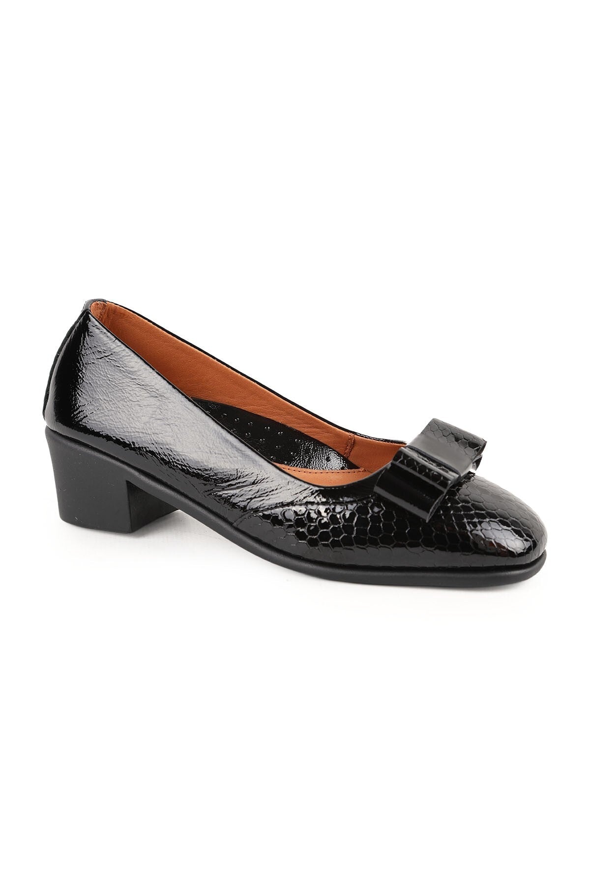 Women's Wedge Heeled Shoes Short Heeled Snake Print Bow Mother's Shoes L031.26143241 - MALLTURK