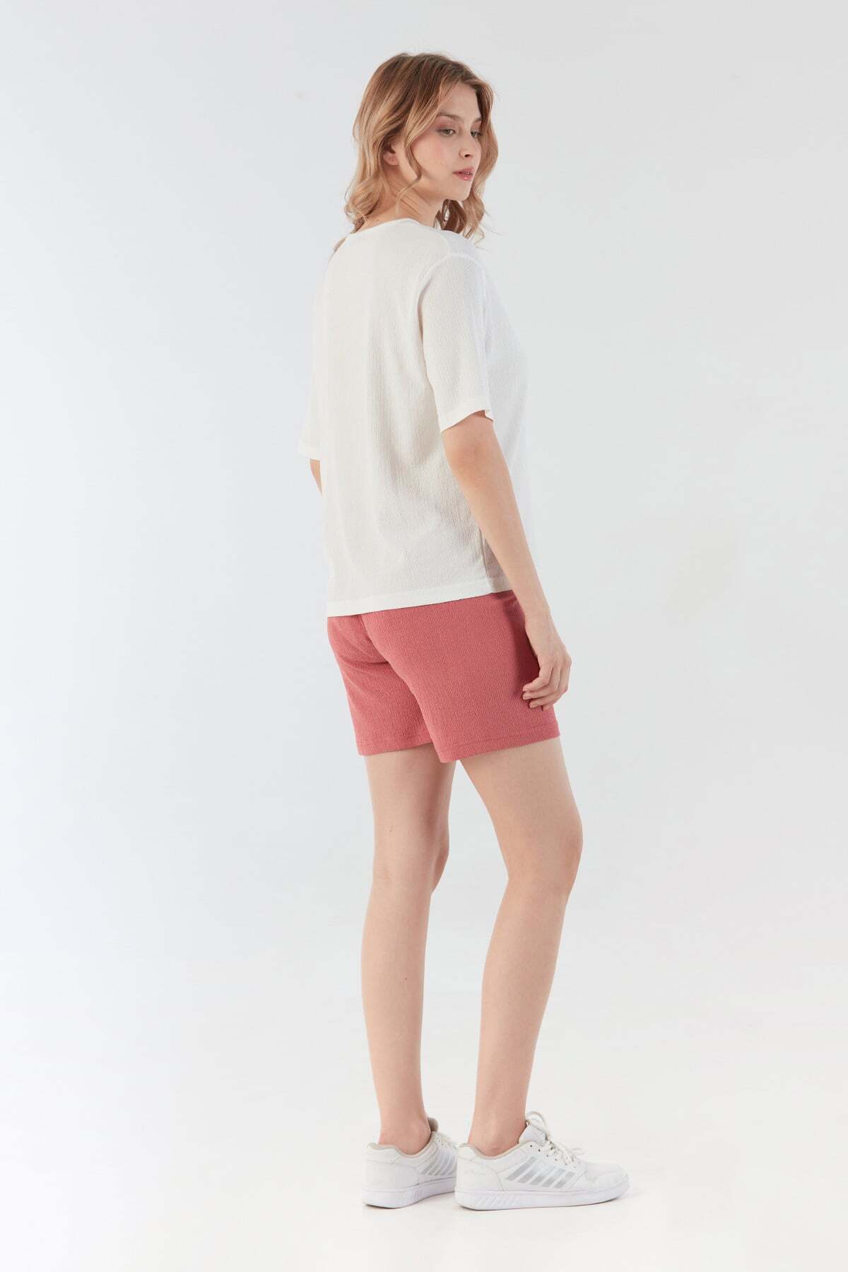 Wrapped Fabric Teddy Bear Embroidered Pocket Shorts Set - MALLTURK