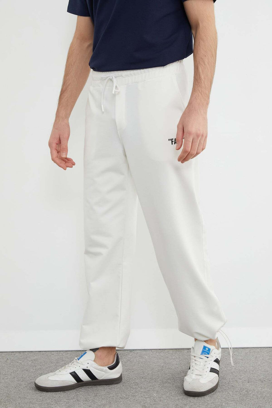 Yazı Printed Baggy Sweatpants with Stoppers - MALLTURK