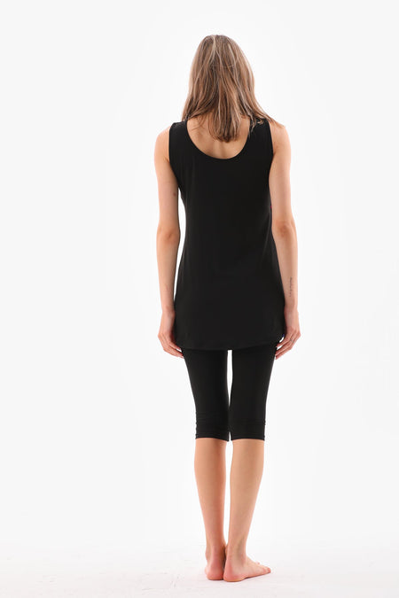 Zero Sleeve Piece Patterned Swimsuit - MALLTURK