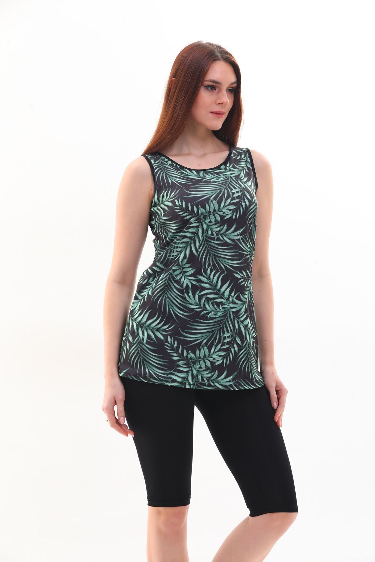 Zero Sleeve Semi Covered Hijab Swimsuit - MALLTURK