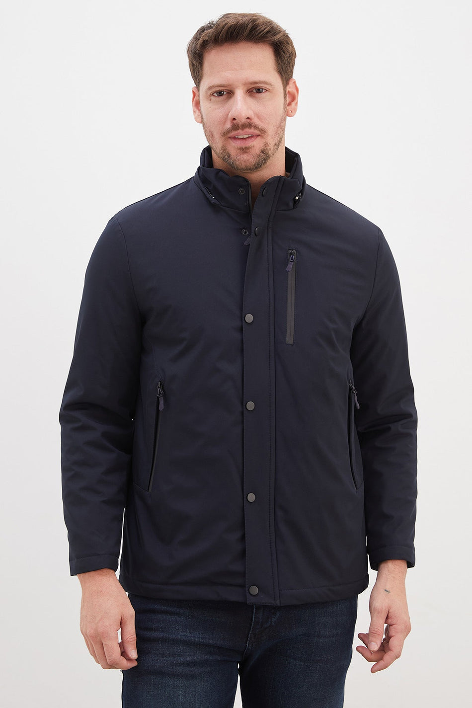 Zippered, Detachable Hooded Coat - MALLTURK
