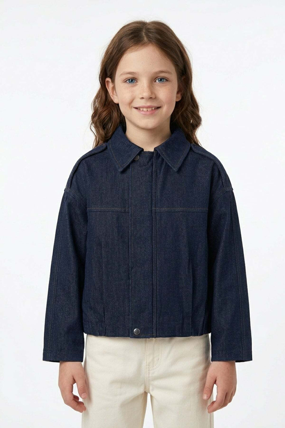 Zippered Pleated Girls' Jacket - MALLTURK