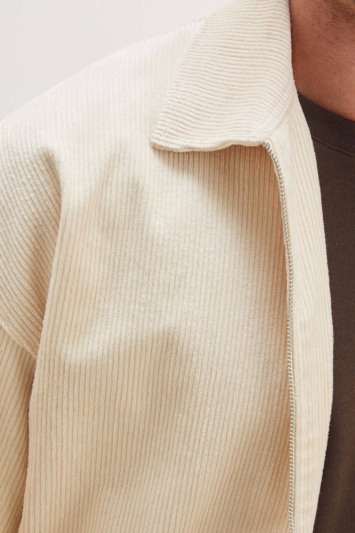 Zippered Polo Collar Velvet Bomber Jacket - MALLTURK